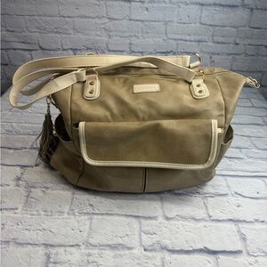Johomviin Vegan Leather Diaper Bag- Doubling as a Travel Bag or Backpack.